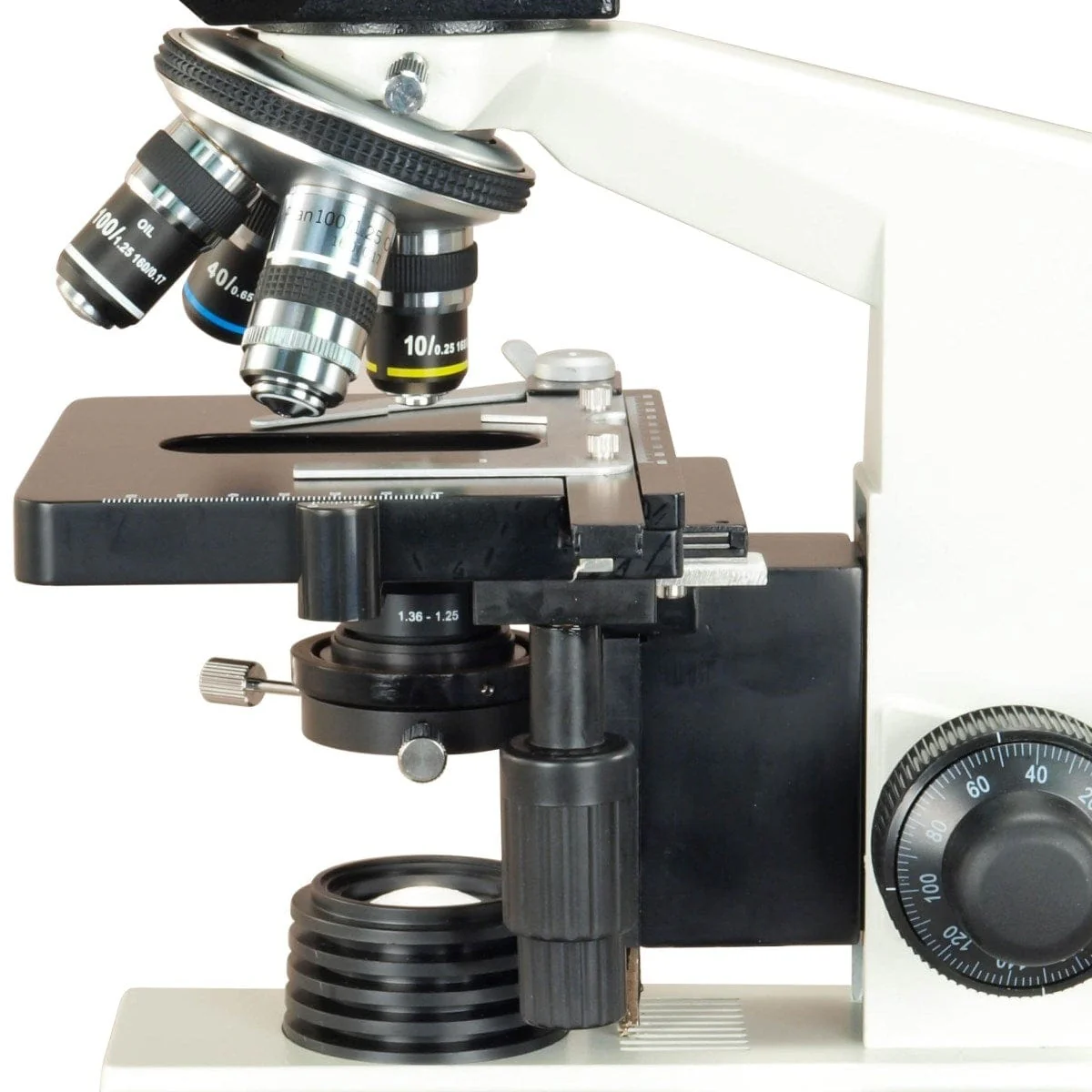 40X-2000X 3MP Digital Integrated Microscope with Halogen Illumination + Oil Darkfield Condenser and 100X Lens, Blank Slides - Image 5