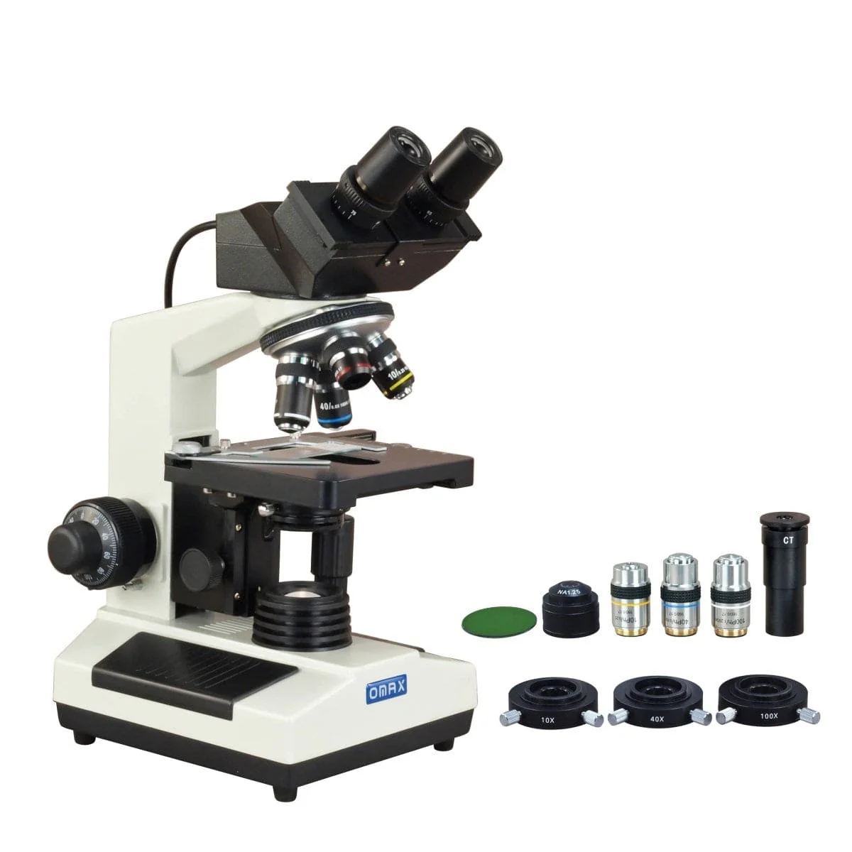 40X-2000X 3MP Digital Integrated Microscope with Halogen Illumination + 3-lens Phase-contrast Kit