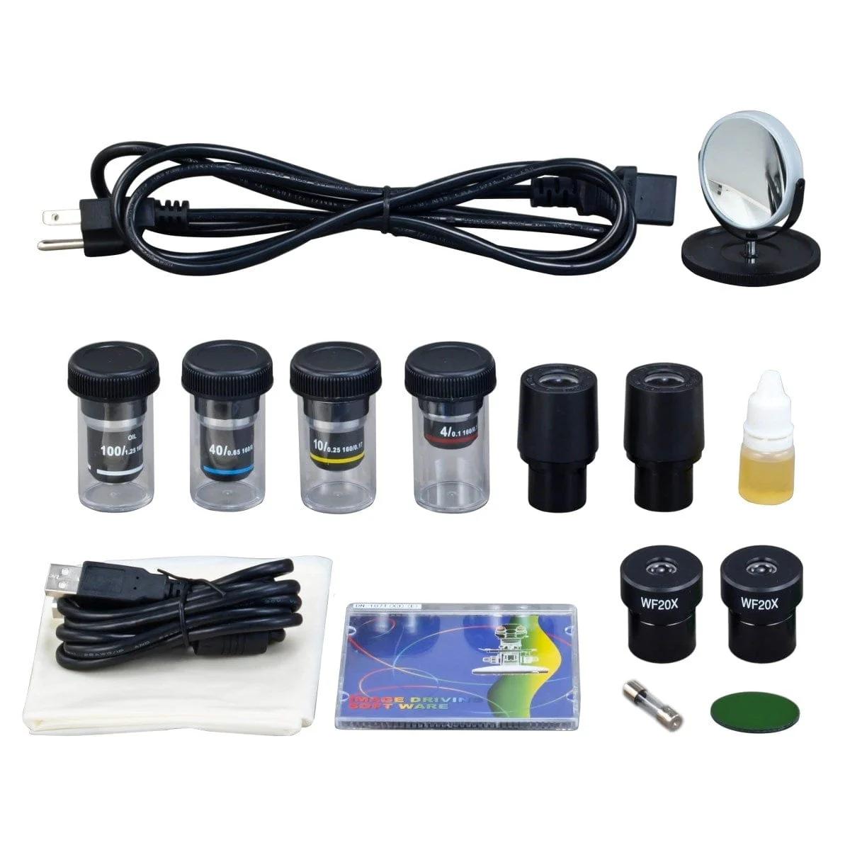 40X-2000X 3MP Digital Integrated Microscope with LED Illumination + Vinyl Case, Blank Slides, Tissues - Image 7