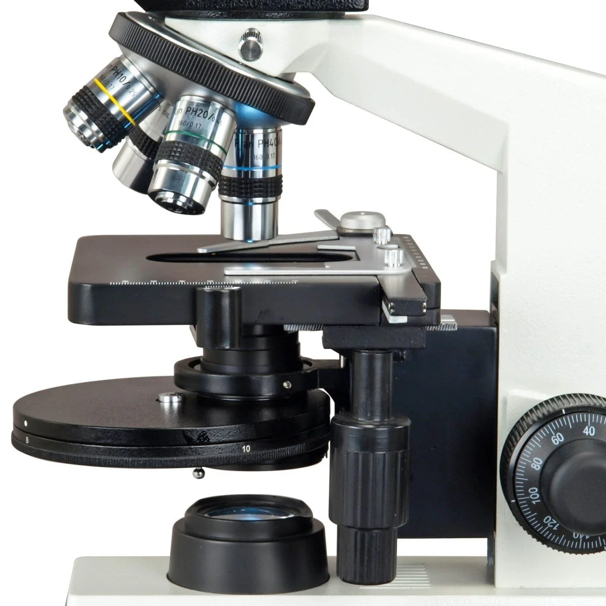 40X-2000X 3MP Digital Integrated Microscope with LED Illumination + 4-lens Plan Phase-contrast Turret Kit - Image 5