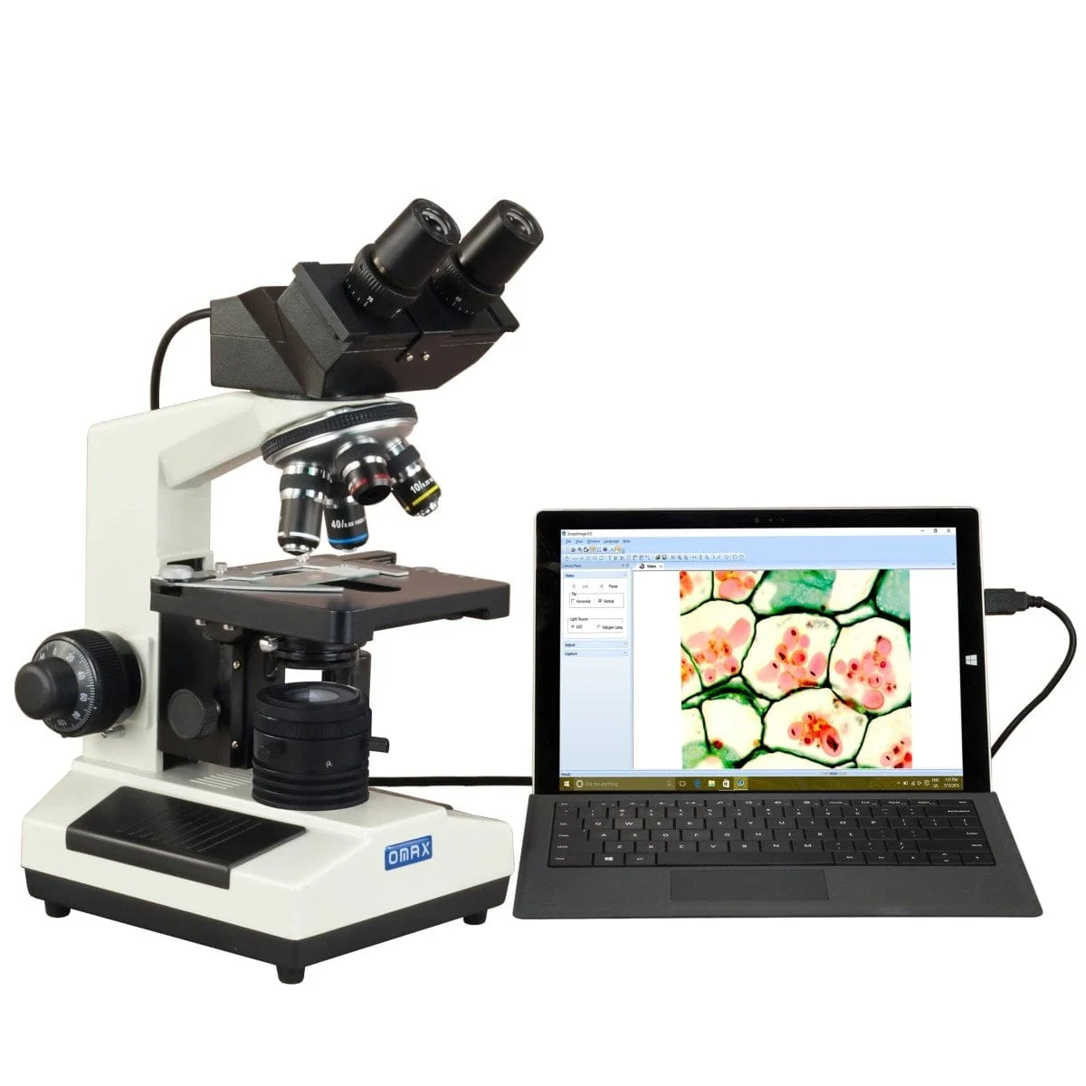 40X-2500X 3MP Digital Integrated Microscope with Halogen Illumination + Koehler Field Lens - Image 3