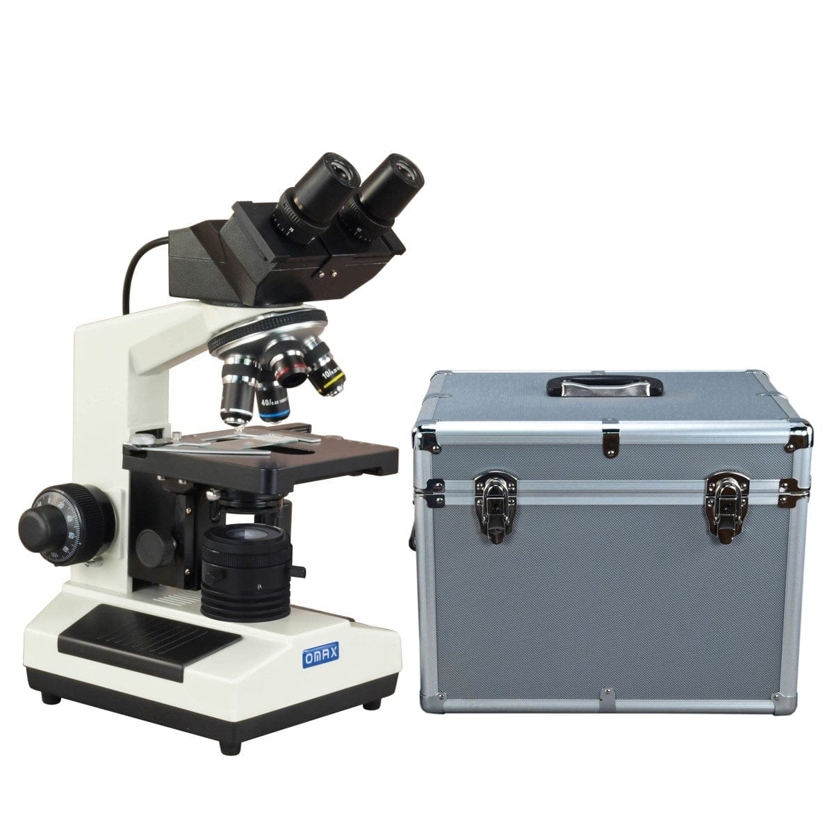 40X-2500X 3MP Digital Integrated Microscope with Halogen Illumination + Koehler Field Lens, Fitted Hard Case
