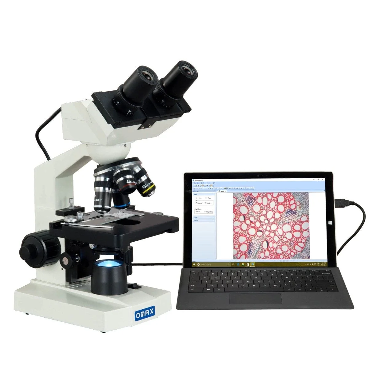 40X-2500X 1.3MP Digital Integrated Microscope with LED Illumination + Book - Image 3