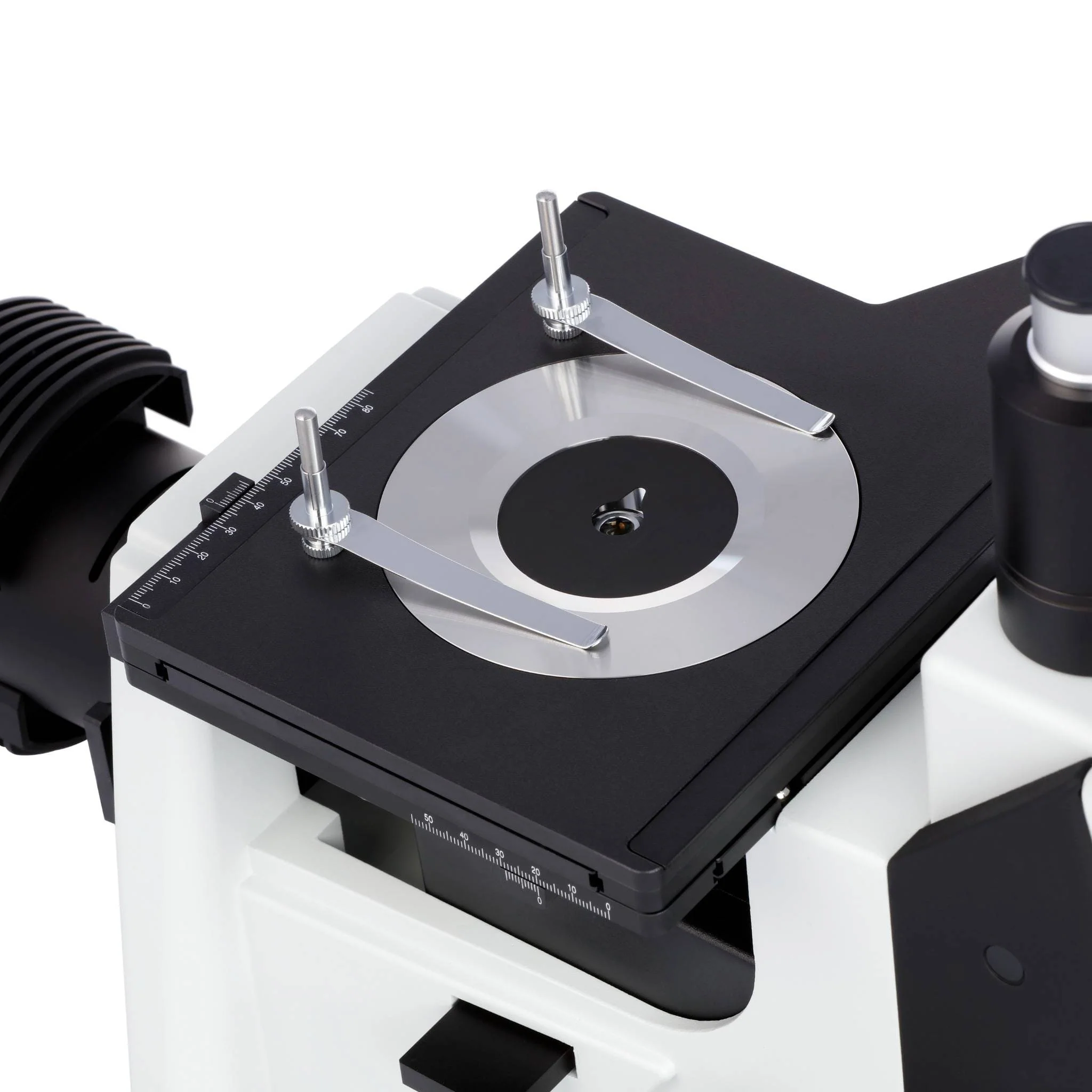 AmScope ME1200 Series Inverted Plan Optics Metallurgical Trinocular Compound Microscope with Optional Digital Camera - Image 12