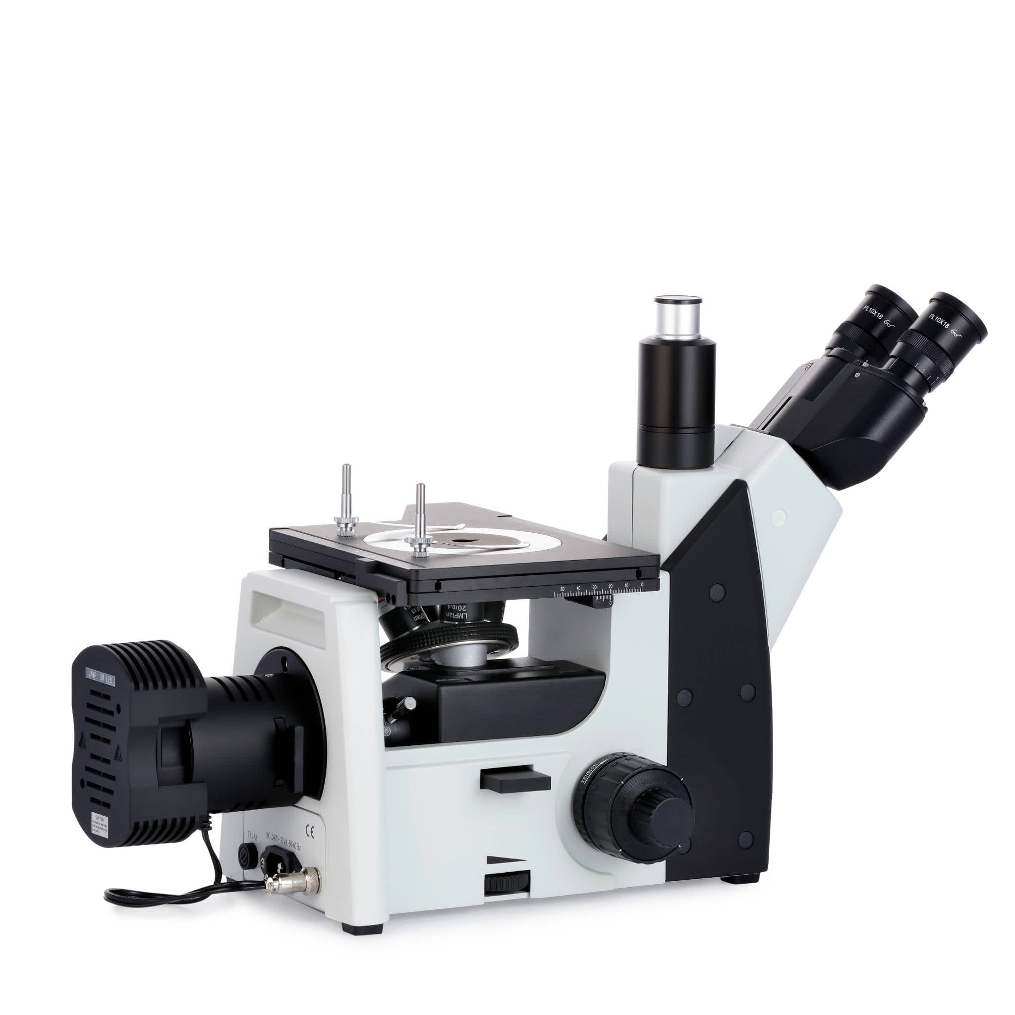 AmScope ME1200 Series Inverted Plan Optics Metallurgical Trinocular Compound Microscope with Optional Digital Camera - Image 5