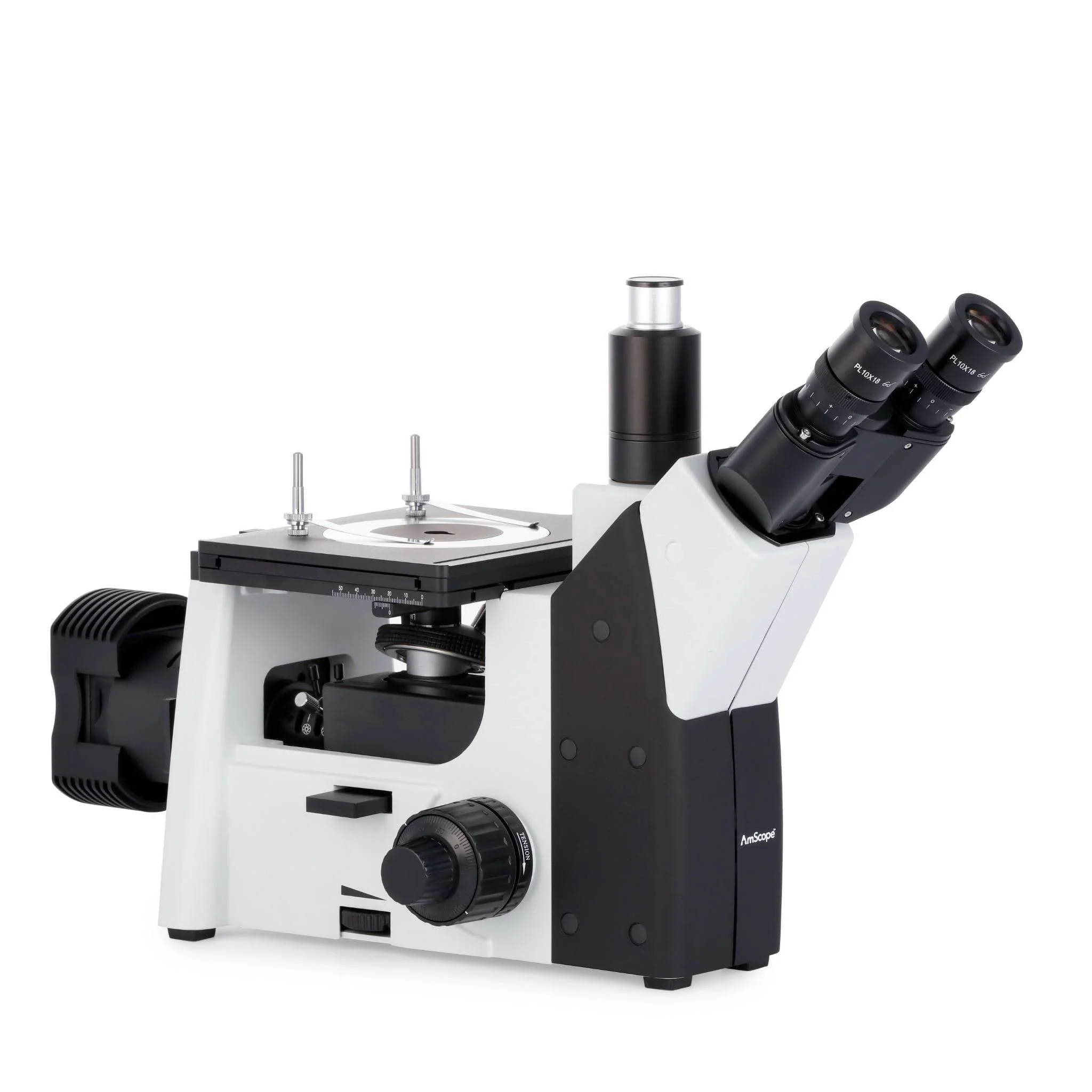 AmScope ME1200 Series Inverted Plan Optics Metallurgical Trinocular Compound Microscope with Optional Digital Camera - Image 6