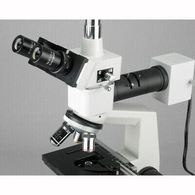 AmScope ME300 Series Metallurgical Trinocular Compound Microscope 40X-400X Magnification with 9MP USB 2.0 Camera - Image 2
