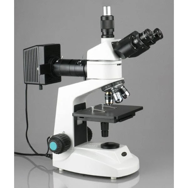 AmScope ME320 Series Metallurgical Trinocular Compound Microscope 50X-800X Magnification with Polarizing Features - Image 2