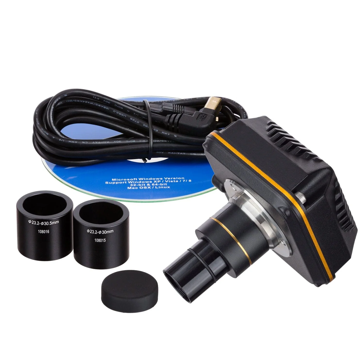 AmScope MU Series 5.0MP USB 3.0 High-performance Color CMOS C-Mount Microscope Camera with Reduction Lens