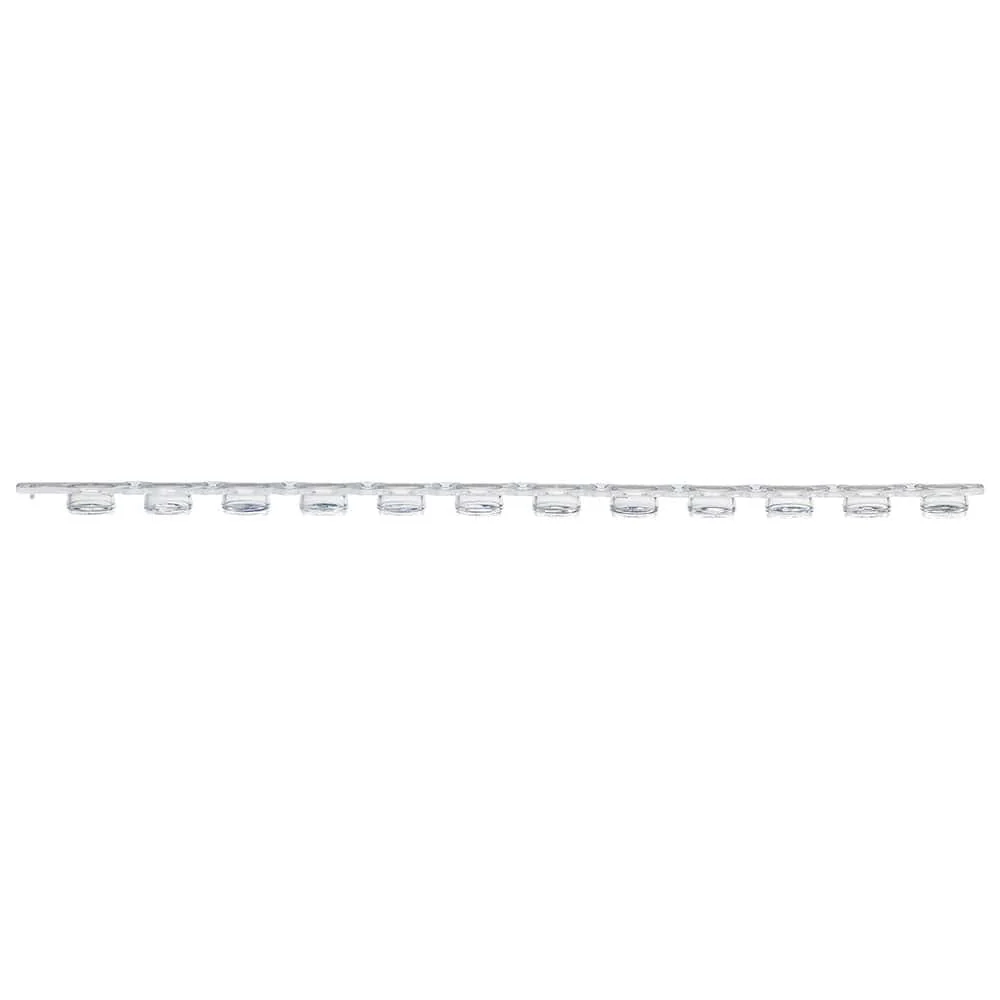 0.2mL 12-Strip Flat Caps, No Tubes, Optically-Clear for qPCR