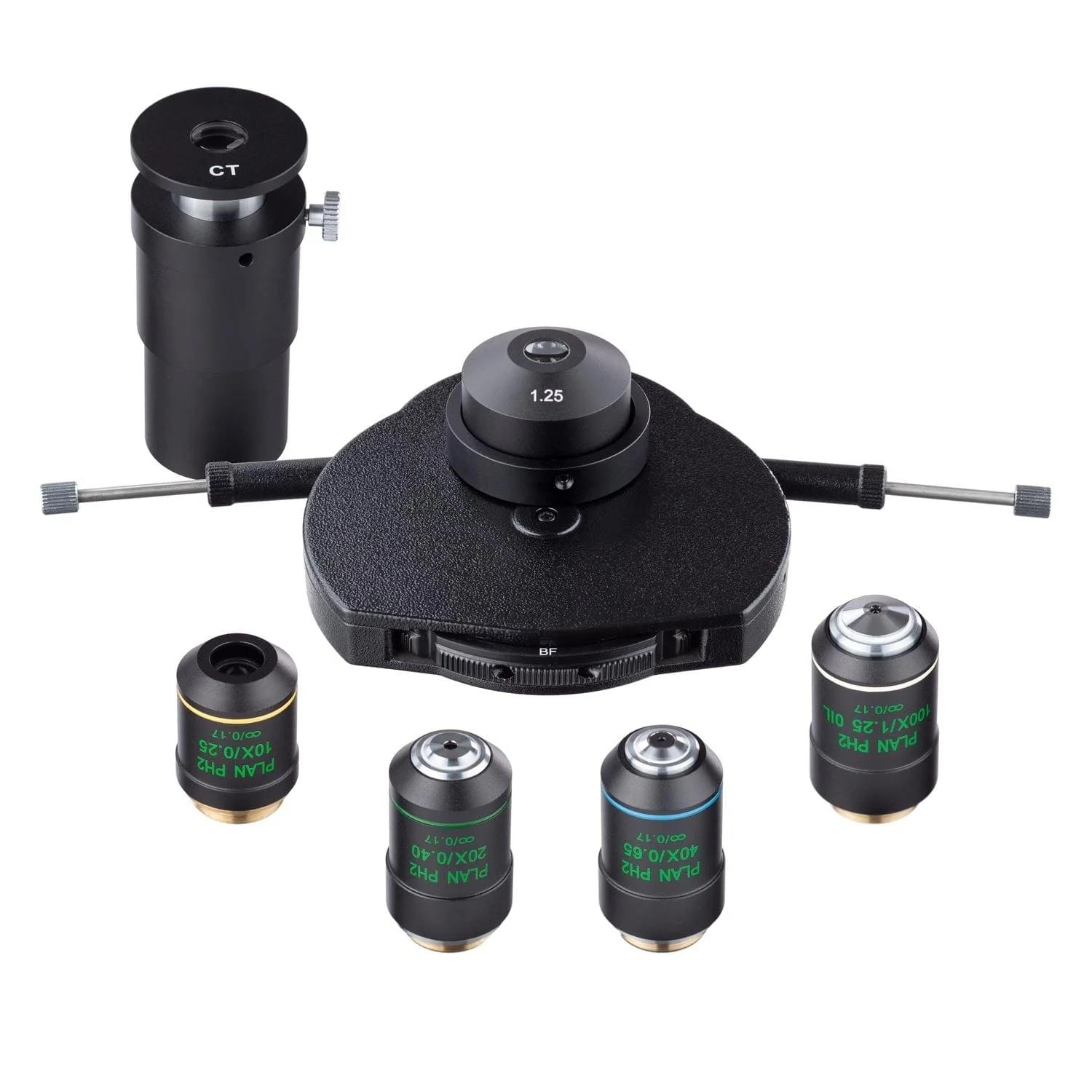 AmScope Infinity-corrected Phase-Contrast Kit with Turret Condenser and Plan Objectives for T800 and B800 Microscopes