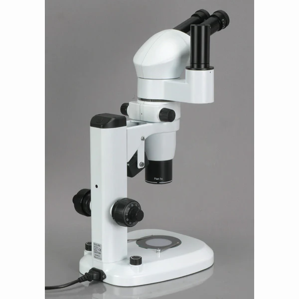 AmScope PM220 Series Zoom Trinocular Stereo Microscope 8X-50X Magnification on Track Stand with Common Main Objective(CMO) - Image 3