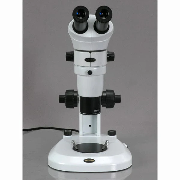 AmScope PM220 Series Zoom Large Clear Depth Binocular Stereo Microscope 8X-65X Magnification on Track Stand with Common Main Objective(CMO) - Image 3