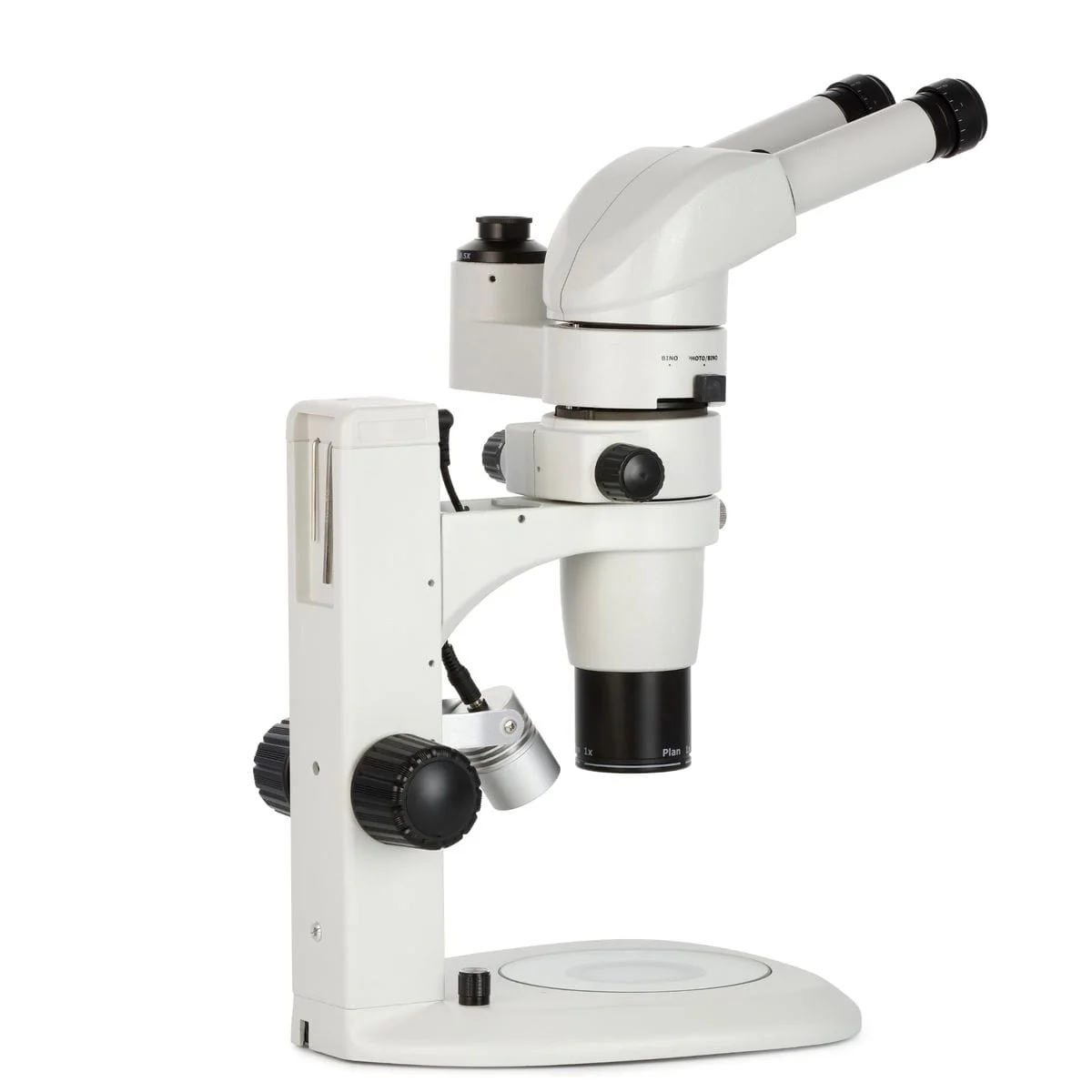 AmScope PM230 Series Zoom Trinocular Stereo Microscope 8X-80X Magnification on Track Stand with Common Main Objective(CMO) and Dual Illumination - Image 4