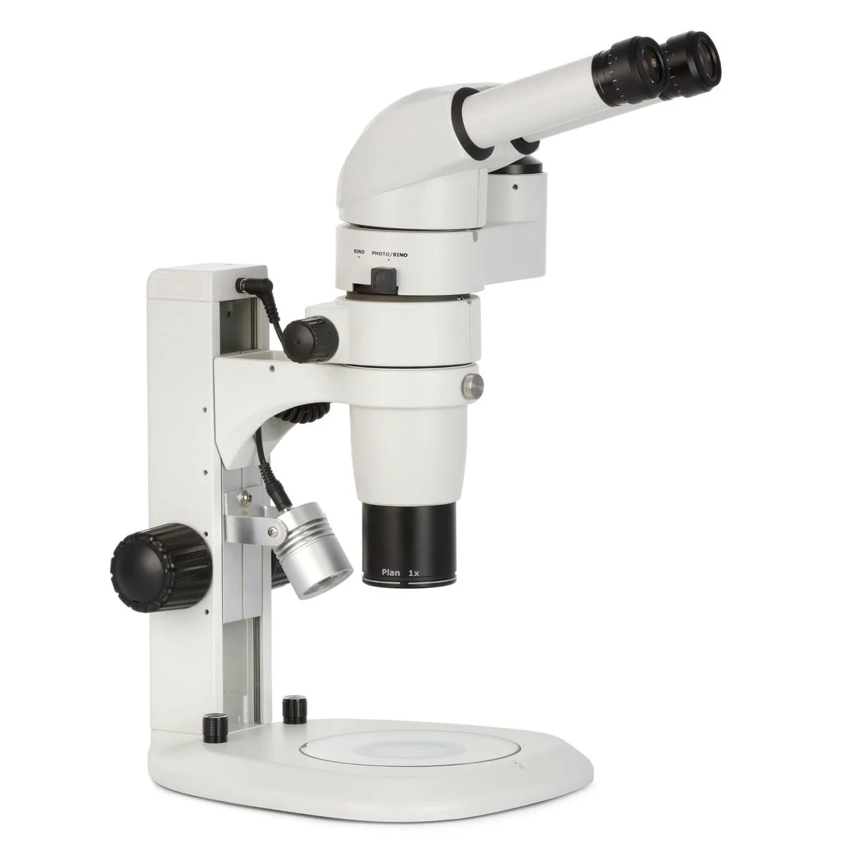 AmScope PM230 Series Zoom Trinocular Stereo Microscope 8X-80X Magnification on Track Stand with Common Main Objective(CMO) and Dual Illumination - Image 5