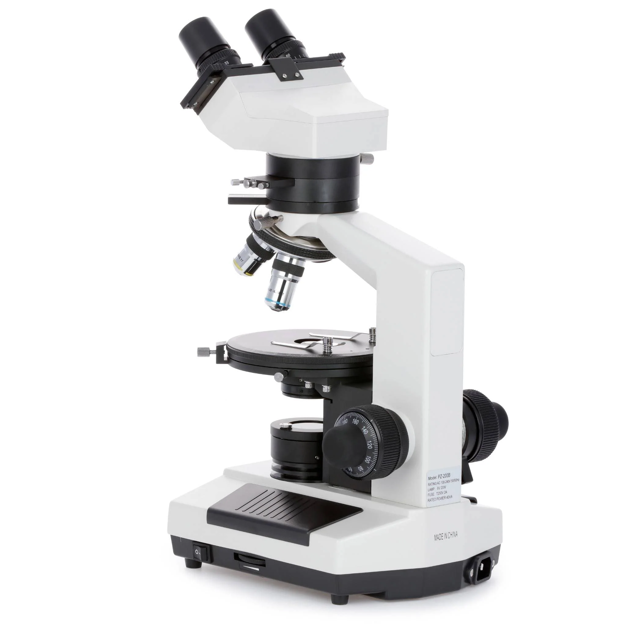 AmScope PZ200 Polarizing Binocular Compound Microscope 40X-640X Magnification - Image 3