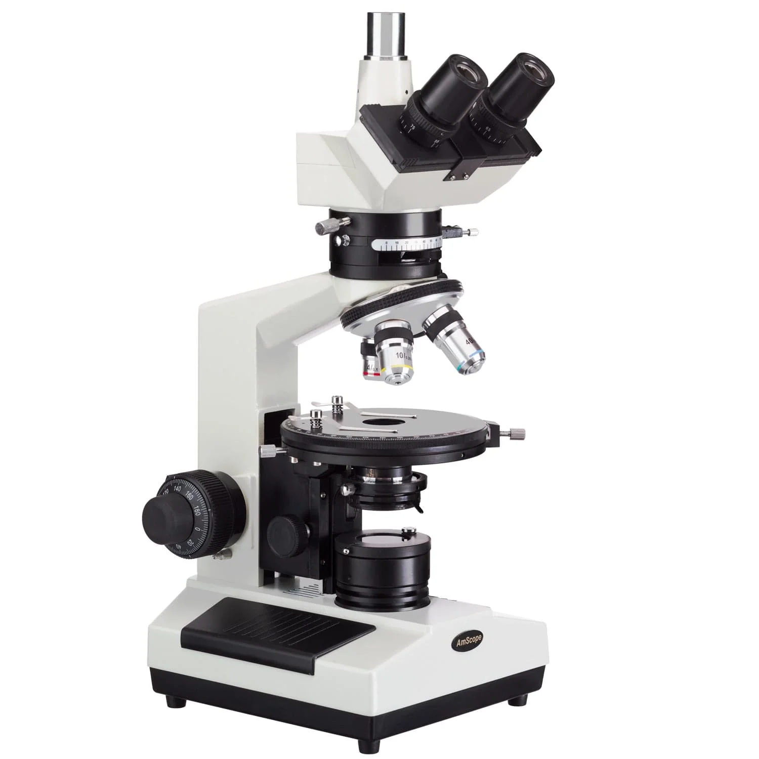 AmScope PZ200 Series Polarizing Trinocular Compound Microscope 40X-800X Magnification - Image 3
