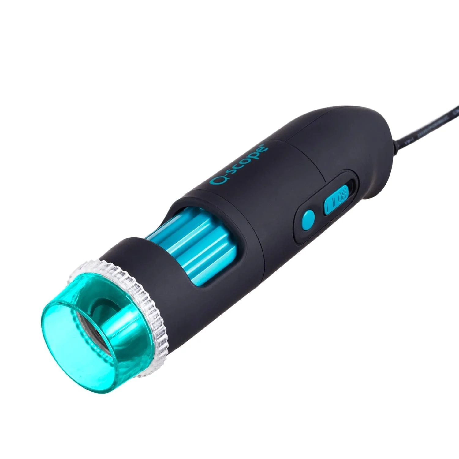 Q-Scope By AmScope 2.0MP USB Handheld Digital Microscope 10X-50X, 200X Magnification with LED Illumination and Polarizer for Dermatology