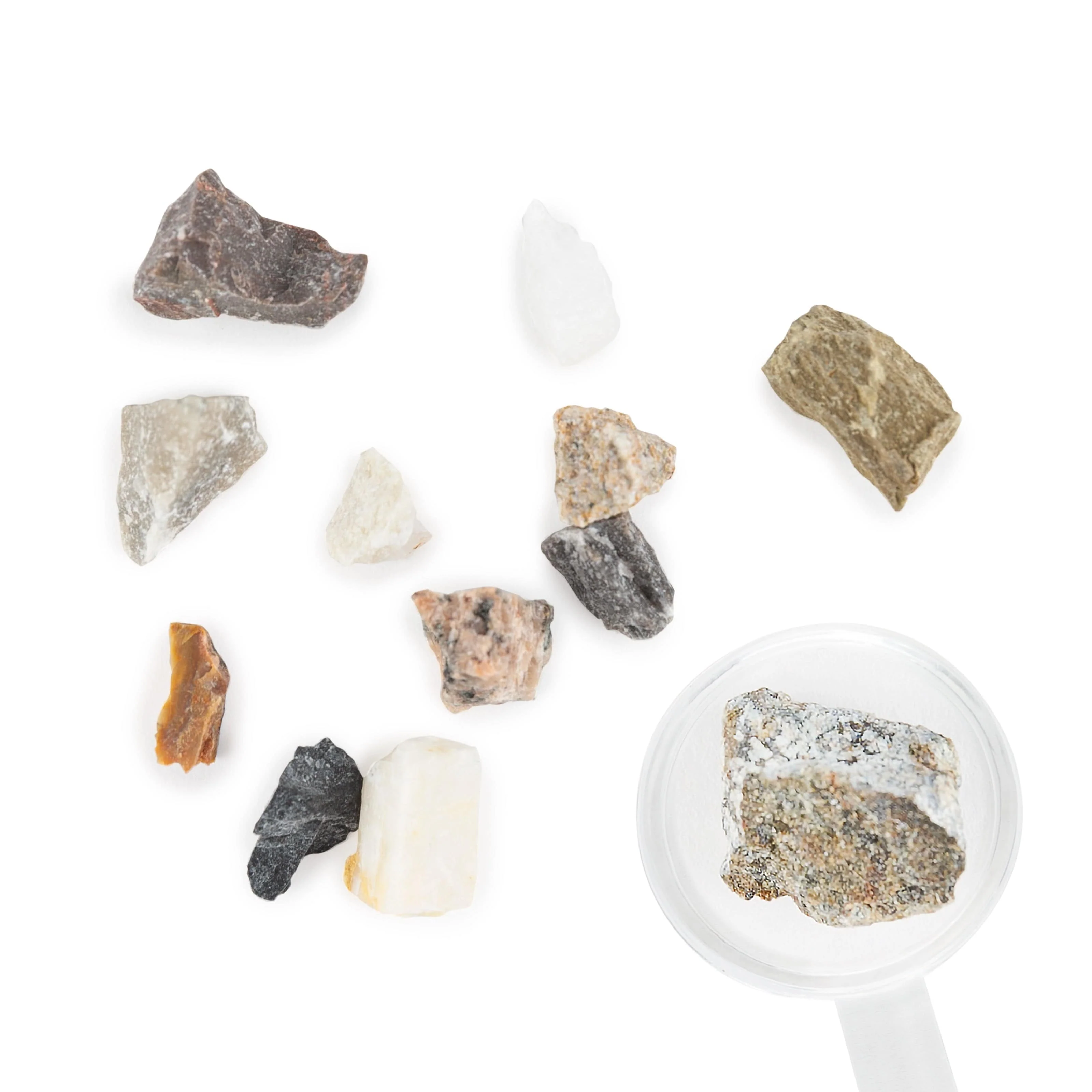 AmScope 12 Piece Mini Mineral Rock Specimen Kit for Microscopes - Image 3