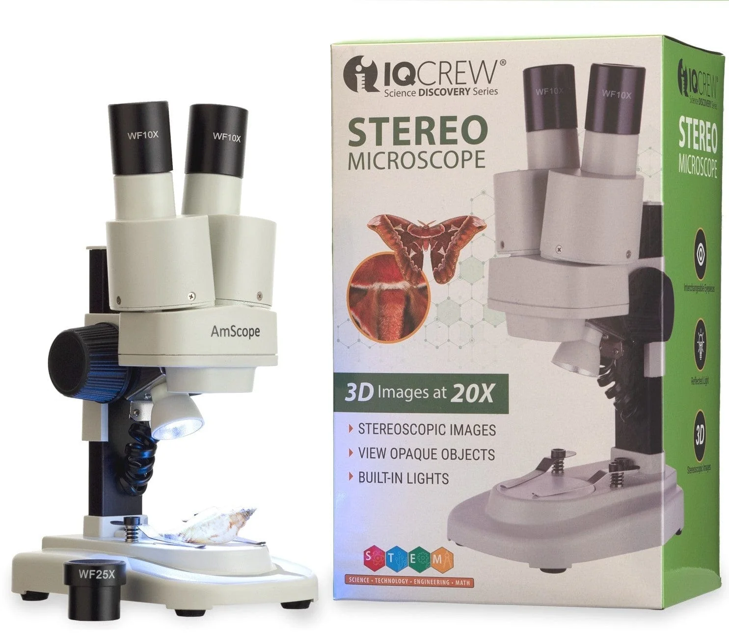 Amscope SE100-12A-NGRK-TW Stereo Microscope for Kids Industrial Inspection, PCB & Soldering, Gem & Jewelry - Image 4