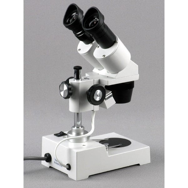 AmScope SE304 Series Compact Multi-Lens Binocular Stereo Microscope 20X-80X Magnification on Metal Pillar Stand with Reverse Angled Head, Top Lighting, 1MP Digital Eyepiece Camera - Image 4