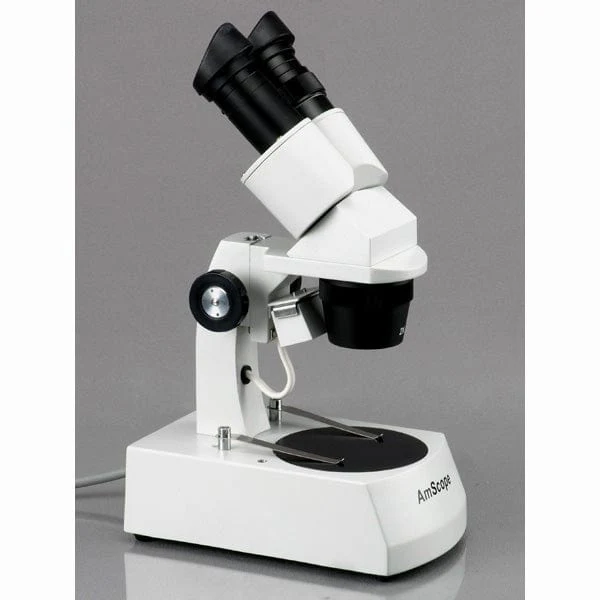 AmScope SE306 Series Compact Multi-Lens Binocular Stereo Microscope 20X-80X Magnification with Reverse Angled Head, Metal Track Stand, Top & Bottom Halogen Lighting, 1MP Digital Eyepiece Camera - Image 3