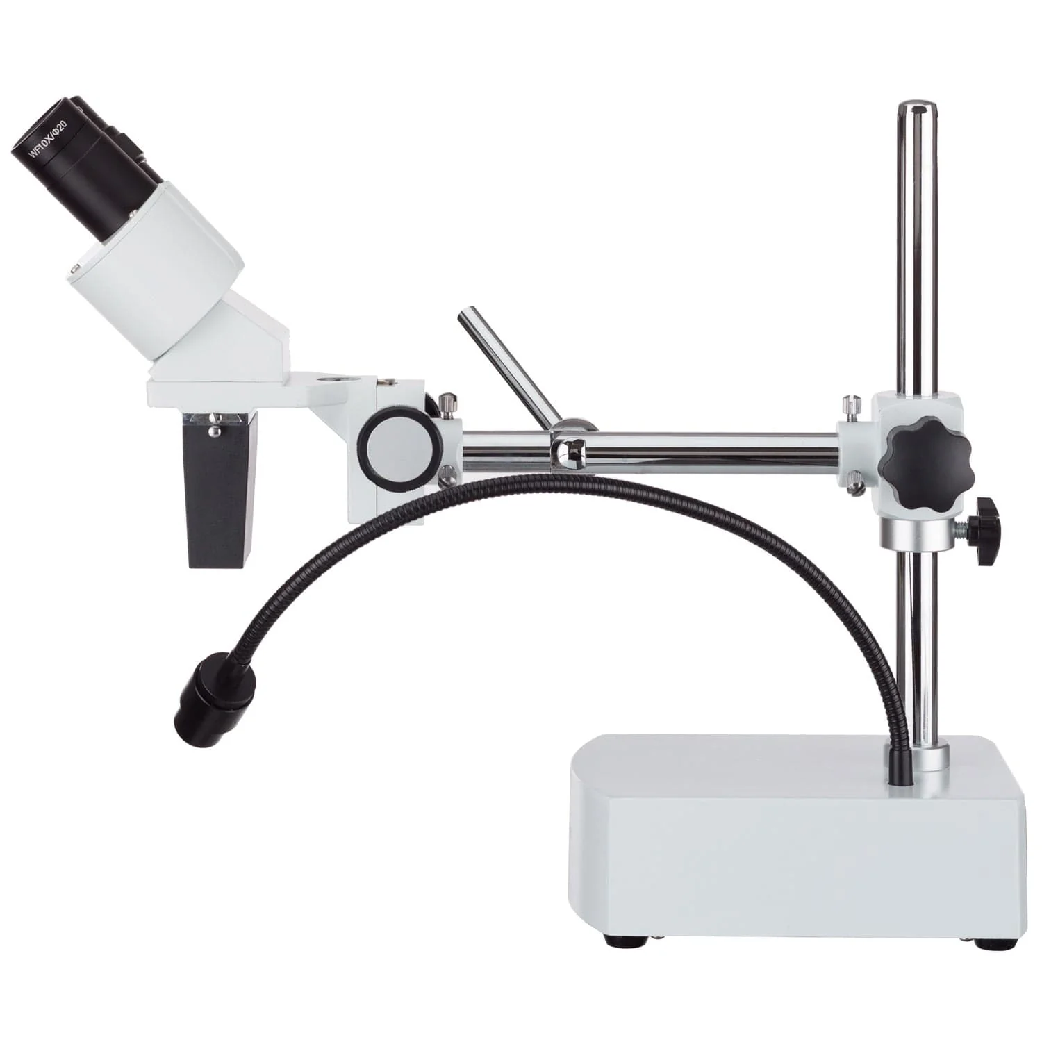 AmScope SE400 Series Compact Fixed-Lens Boom-Arm Stereo Microscope 10X-20X Magnification with Gooseneck LED Light - Image 6