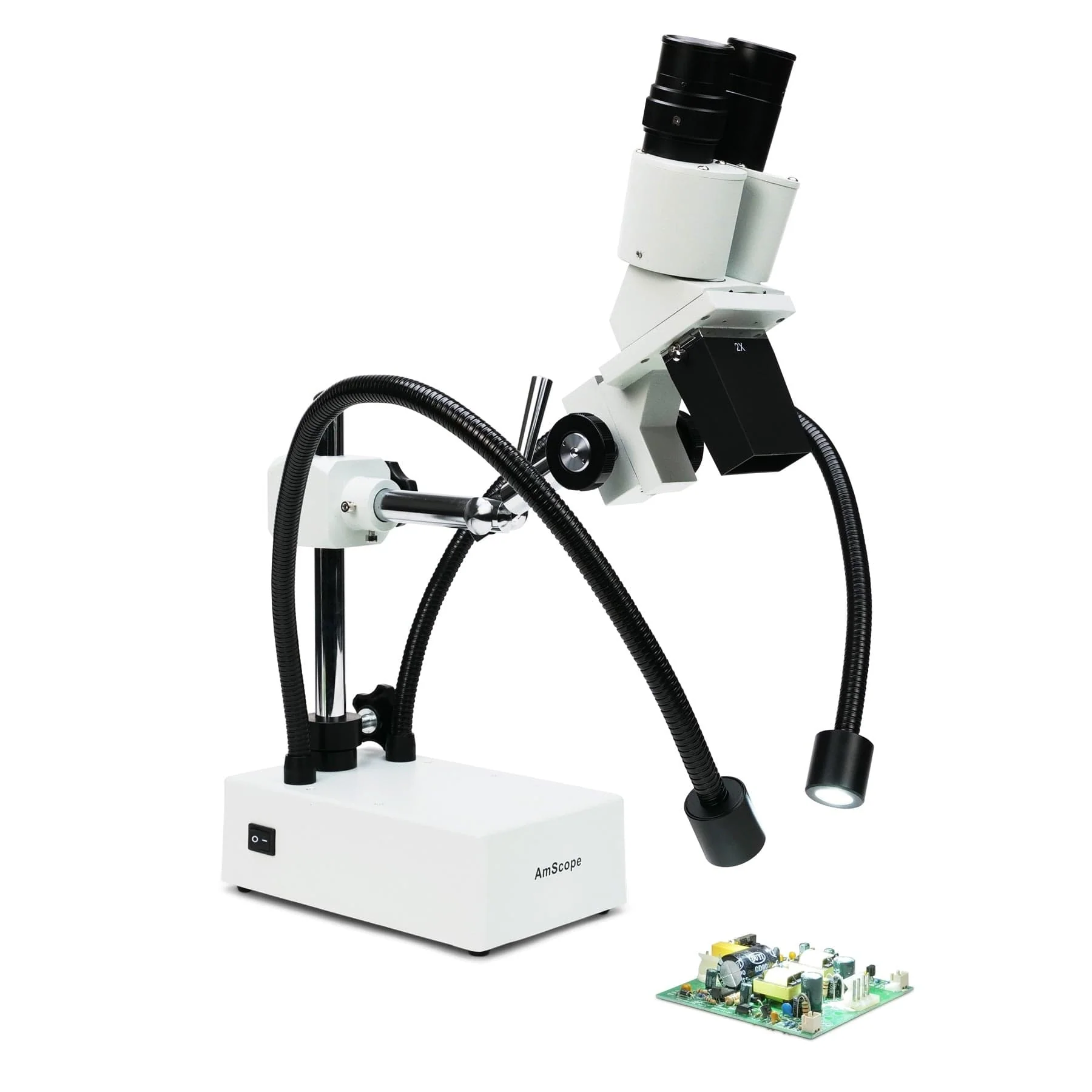Amscope SE420-2L Stereo Microscope for Kids Industrial Inspection, PCB & Soldering, Gem & Jewelry - Image 2