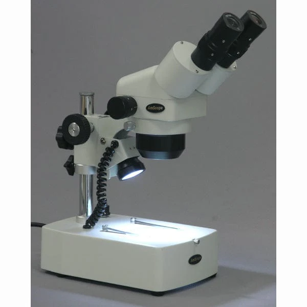 AmScope Zoom Binocular Stereo Microscope 10X-40X Magnification With Dual Halogen - Image 4