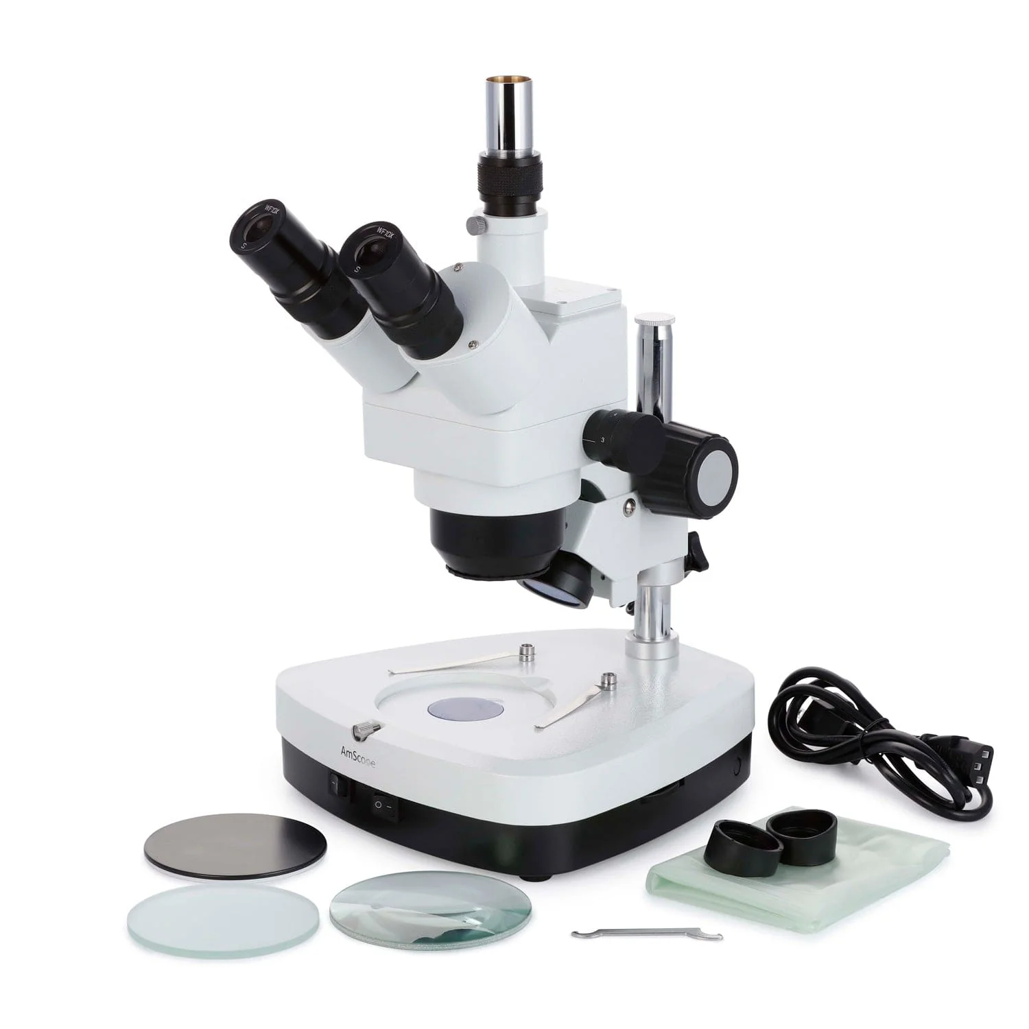 AmScope Outlet 10X-40X Student Trinocular Stereo Zoom Microscope - Image 5
