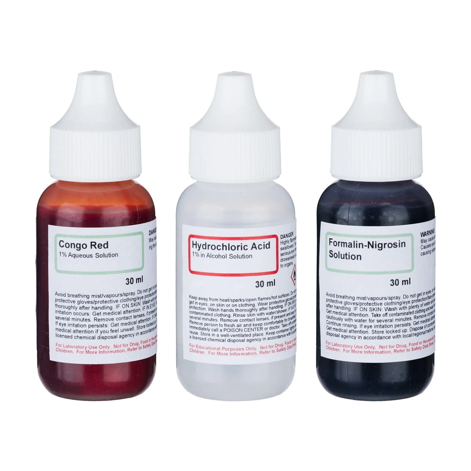 AmScope Negative Stain Kit of Three Chemicals for Preparing Microscope Slides