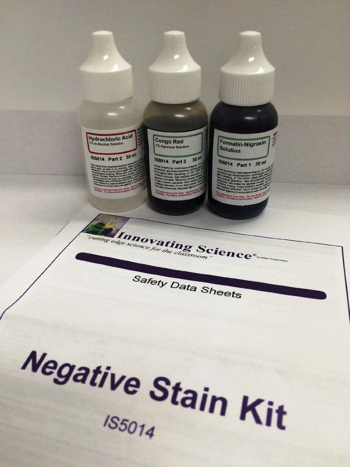AmScope Negative Stain Kit of Three Chemicals for Preparing Microscope Slides - Image 2