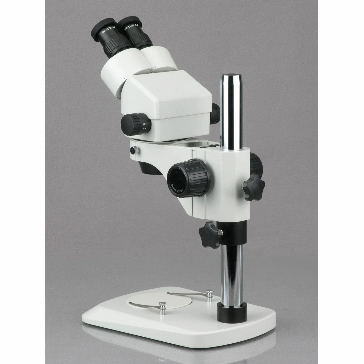 AmScope SM-1 Series Zoom Inspection Industrial Binocular Stereo Microscope 7X-45X Magnification on 14" Vertical Pillar - Image 3