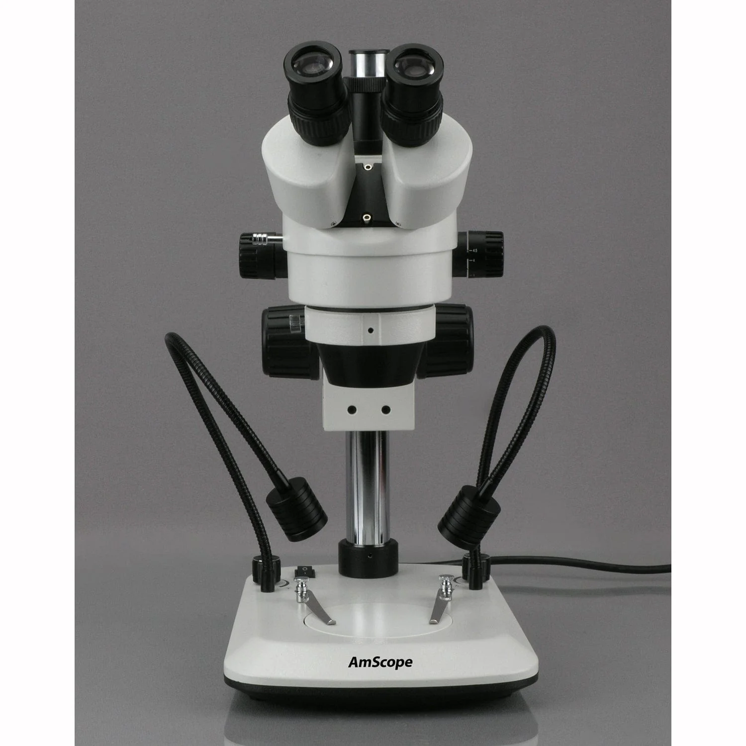AmScope SM-1T Series Trinocular Stereo Microscope 7X-45X Magnification With Built In Dual LED Gooseneck - Image 3