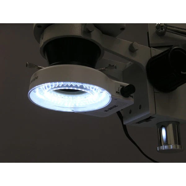 AmScope SM-1 Series Zoom Binocular Stereo Microscope 3.5X-180X Magnification on Pillar Stand with 80-LED Light and 8MP Camera - Image 6