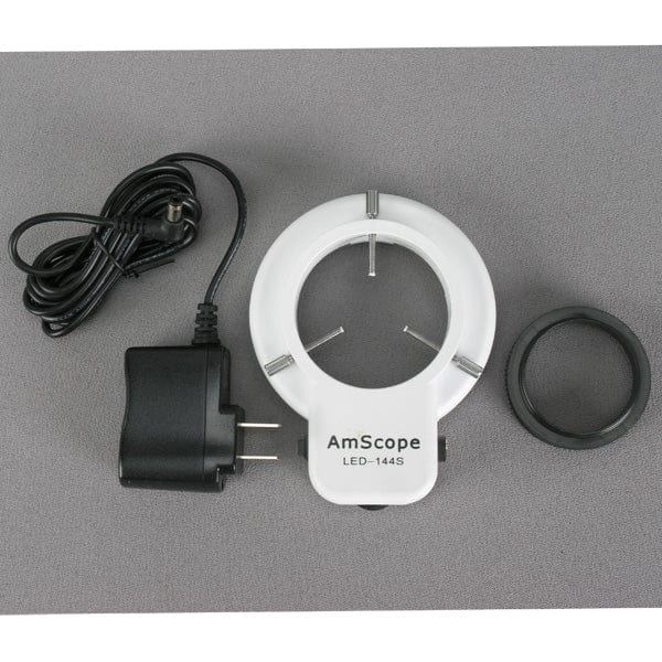 AmScope SM-1 Series Digital Zoom Trinocular Stereo Microscope 3.5X-90X Magnification on Pillar Stand with 144-LED and USB Digital Camera - Image 5