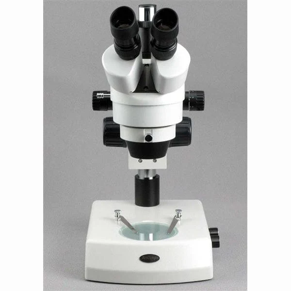 AmScope SM-2 Series Zoom Trinocular Stereo Microscope 7X-45X Magnification on Pillar Stand with Aluminum Carrying & Storing Case - Image 3