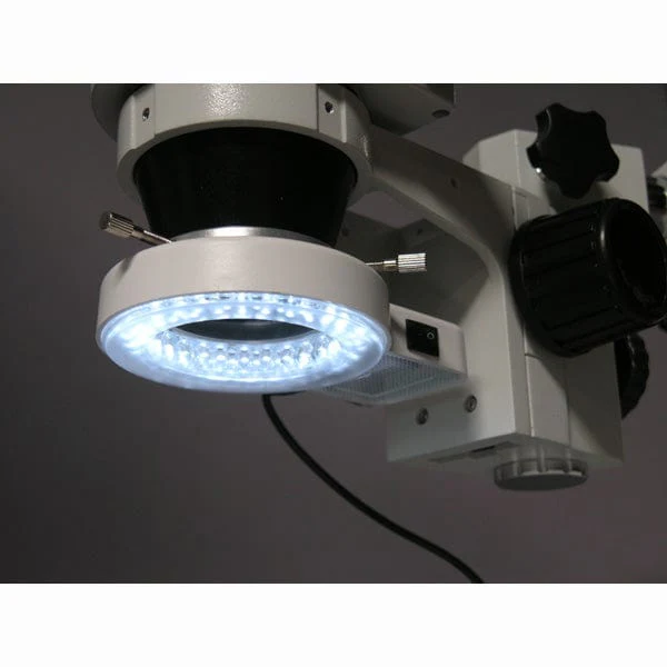 AmScope SM-3 Series Zoom Black Trinocular Stereo Microscope 7X-45X Magnification on Single Arm Boom Stand with LED and 1.3MP Camera - Image 4