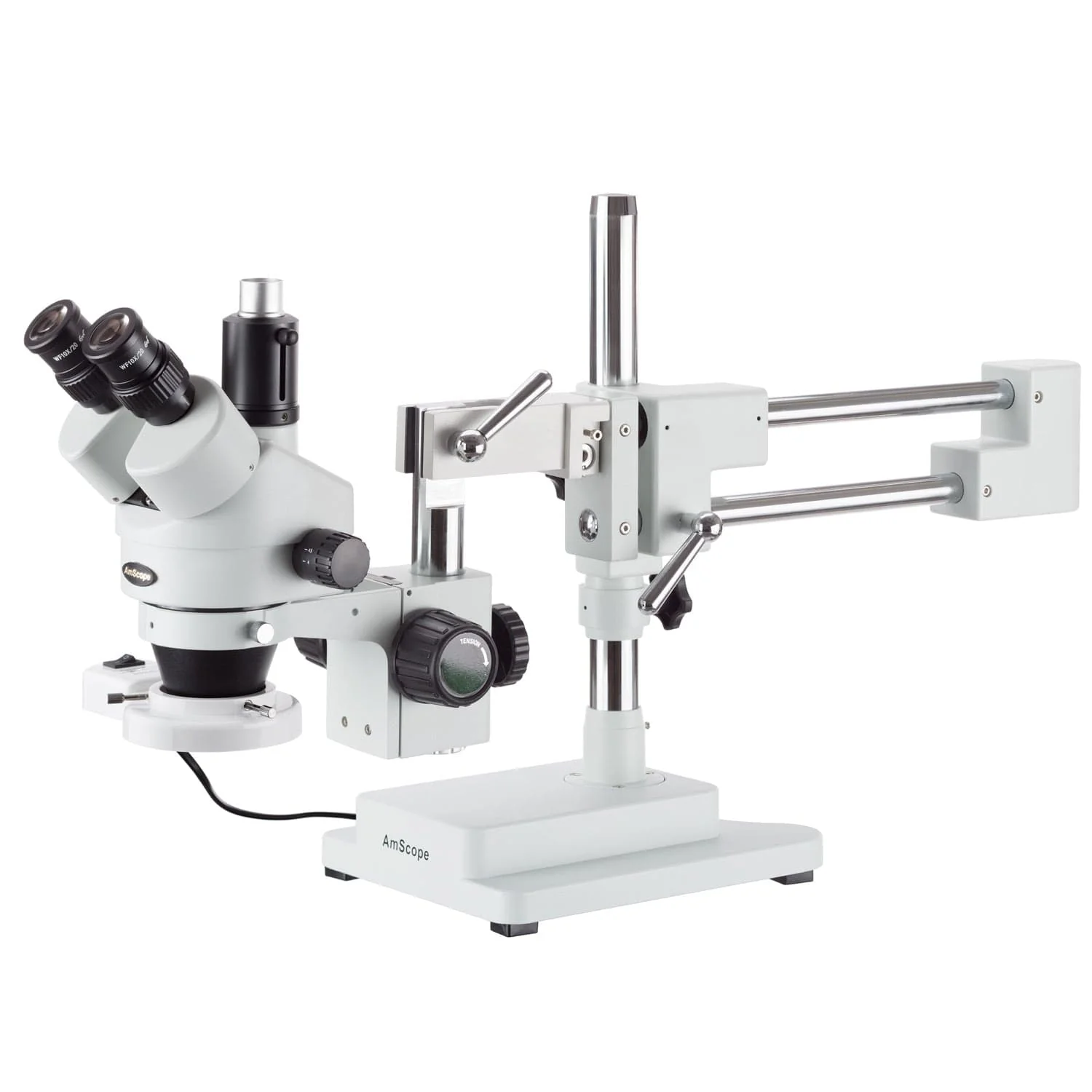 3.5X-90X Simul-Focal Boom Microscope + Fluorescent Light + 5MP Camera - Image 2