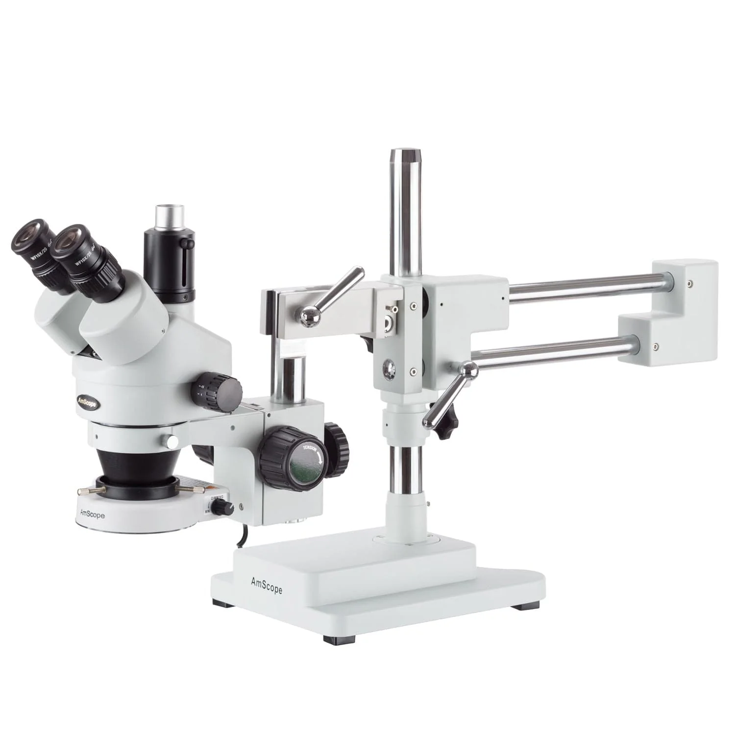 7X-90X Industrial Inspection Trinocular Zoom Stereo Microscope with 80 LED Light