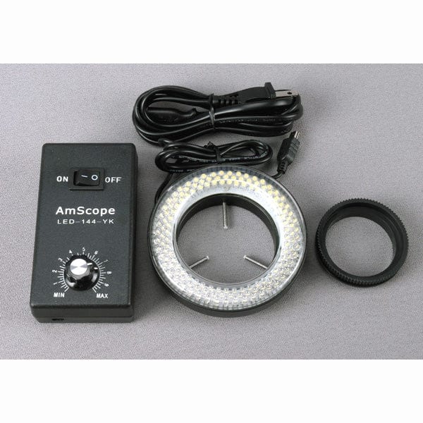 AmScope SM-4T Series Circuit Zoom Stereo Microscope 3.5X-90X Magnification with 144 LED Light + 5MP Digital Camera - Image 2