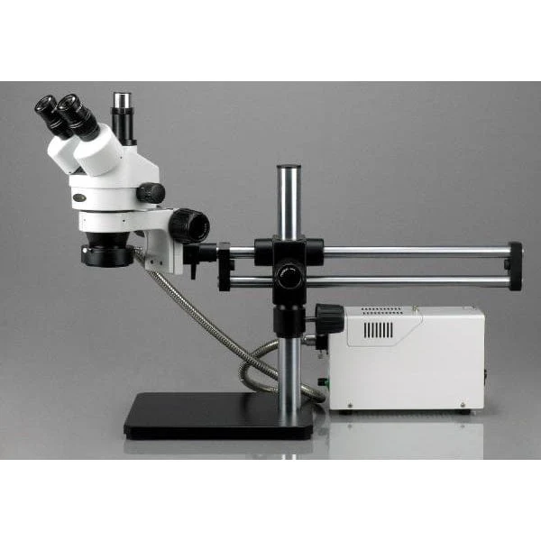 AmScope SM-5 Series Binocular Stereo Microscope 7X-90X Magnification on Ball Bearing Boom Stand - Image 5