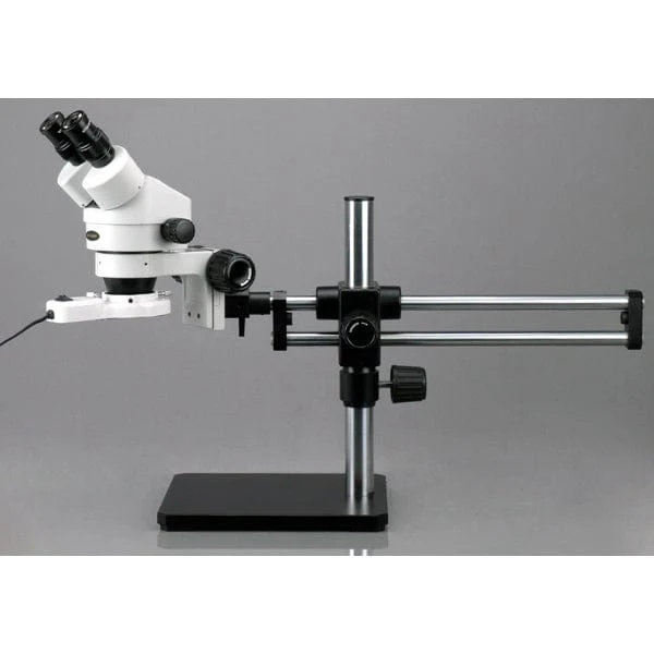 AmScope SM-5 Series Binocular Stereo Microscope 3.5X-90X Magnification on Ball Bearing Boom Stand - Image 3