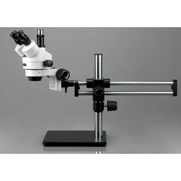 AmScope SM-5 Series Trinocular Stereo Microscope 3.5X-180X Magnification with Fiber Optic on Ball Bearing Stand - Image 3