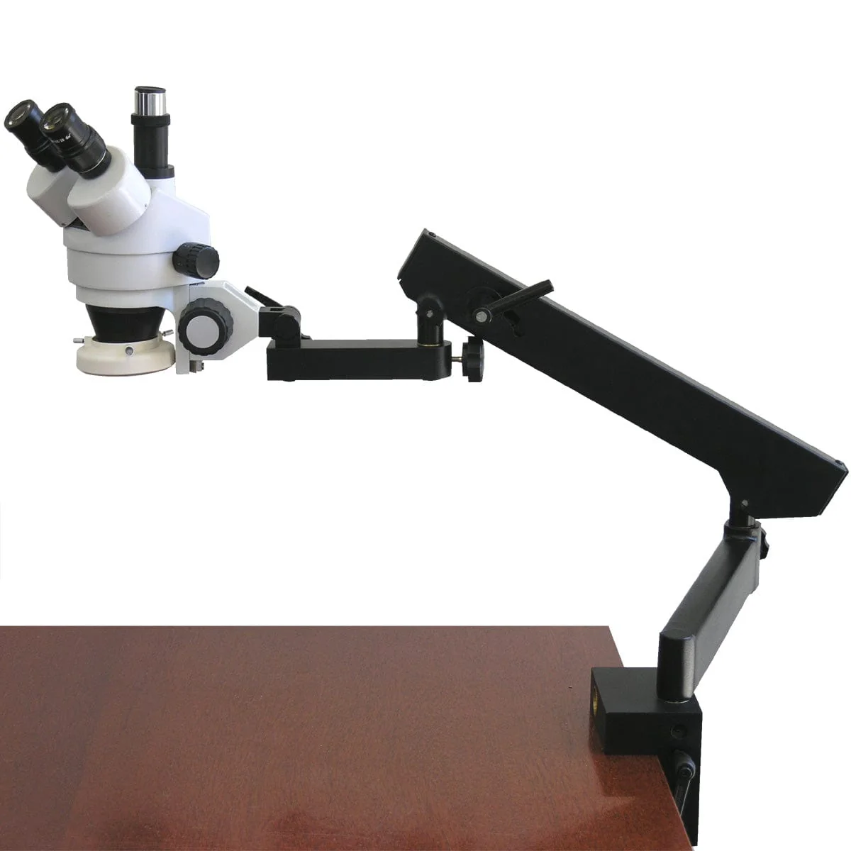 AmScope SM-6T Series Trinocular Articulating Zoom Microscope 7X-45X Magnification With Ring Light - Image 11