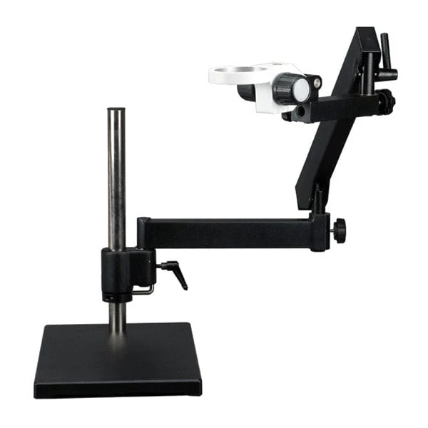AmScope SM-7 Series Binocular Zoom Microscope 3.5X-45X Magnification on Articulating Stand with Base Plate and Fluorescent Ring Light - Image 11