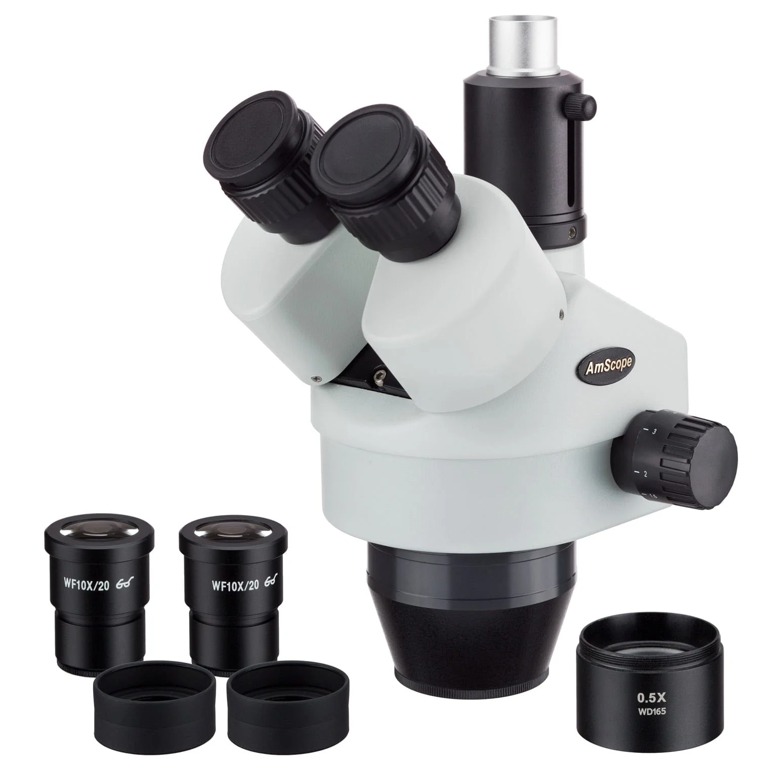 AmScope 3.5X-45X Magnification Trinocular Zoom Stereo Microscope Head