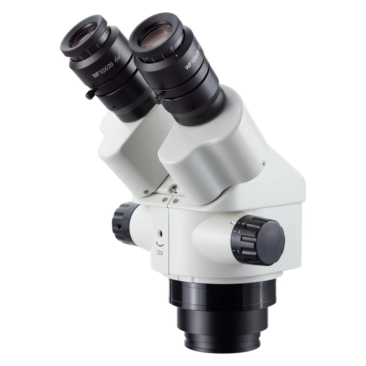 AmScope 7X-45X Magnification Binocular Zoom Stereo Microscope Head with Zoom Lock