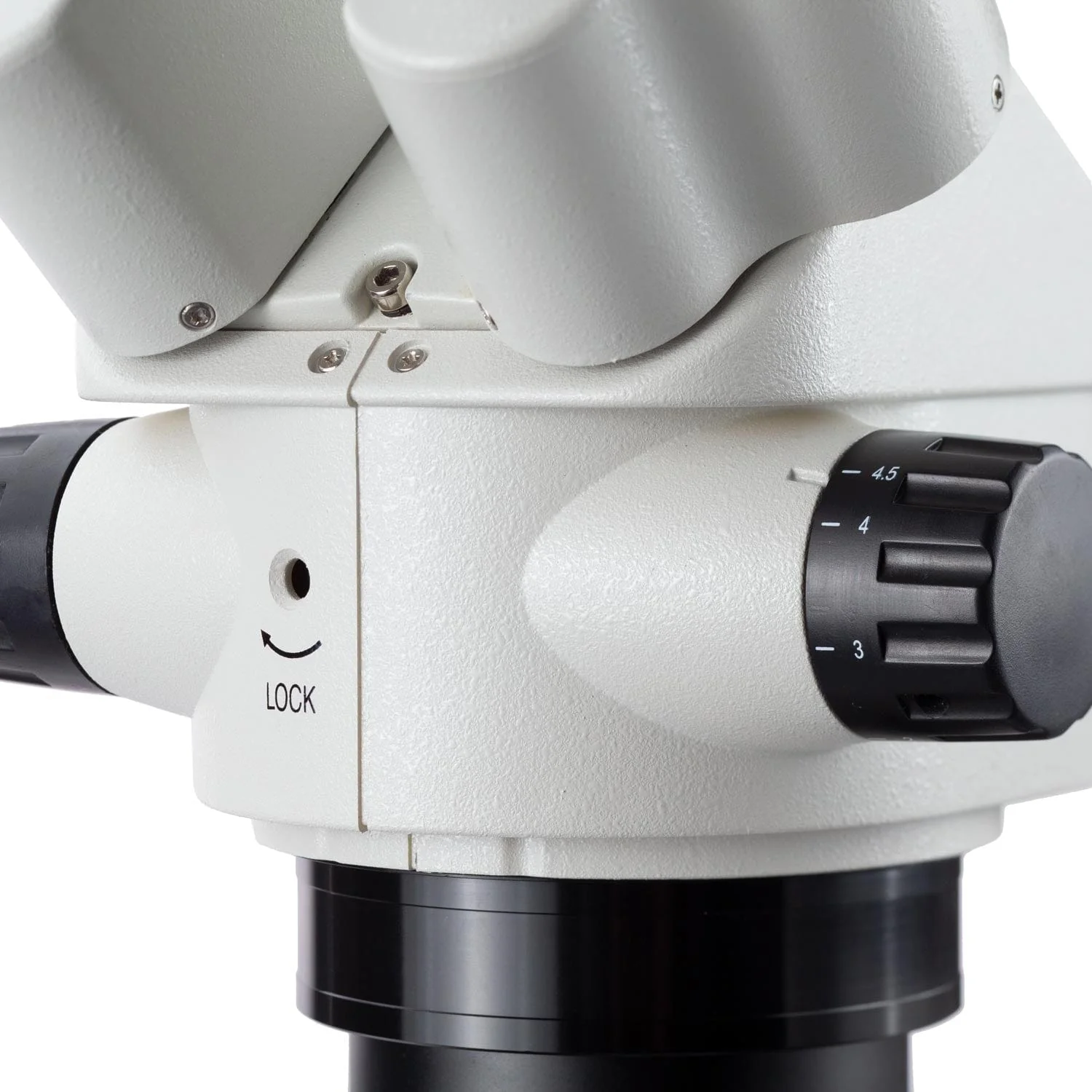 AmScope 7X-45X Magnification Binocular Zoom Stereo Microscope Head with Zoom Lock - Image 2