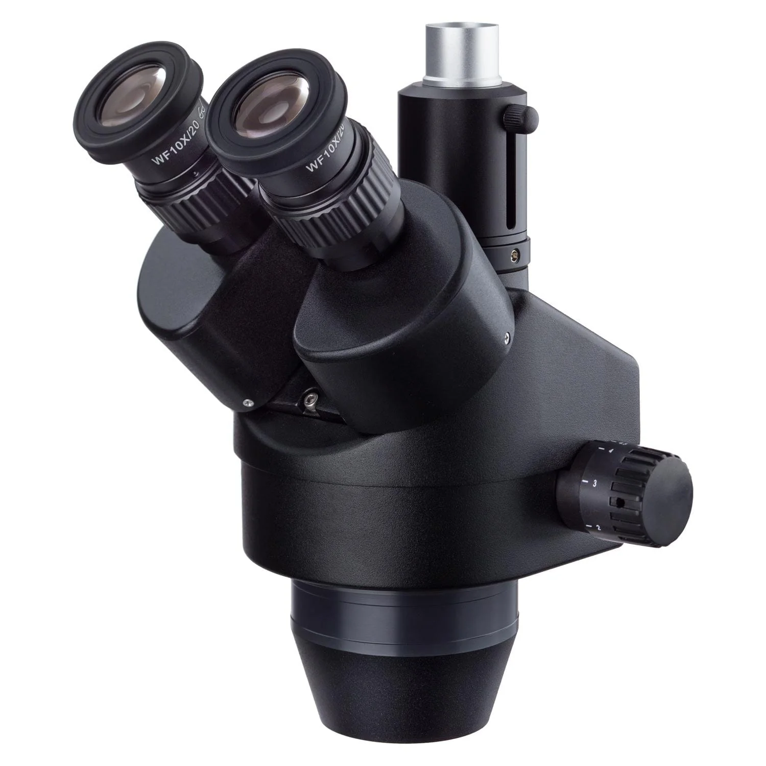 7X-45X Black Trinocular Zoom Stereo Microscope Simul-Focal Head